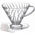 thumbnail image 1 of Hario V60 Plastic Coffee Dripper, Size 01, Clear, 1 of 3