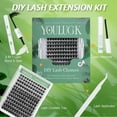 thumbnail image 7 of YOULUCK DIY Lash Clusters Waterproof Long-Lasting Fluffy and Weightless look Individual Eyelash Extensions with Ultra-Thin Band Bond & Sea l& Remover Makeup For Girls Beginner Friendly, 7 of 7