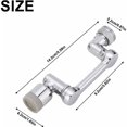 thumbnail image 4 of Paquete de 2 extensores de grifo giratorios de 1080 grados, rotación de 1080 grados, filtro de salpicaduras universal para cocina, baño, extensor de grifo de modo dual, cromado, 4 of 5