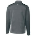 thumbnail image 3 of Men's Cutter & Buck Steel Mississippi State Bulldogs Traverse Stripe Quarter-Zip Pullover Top, 3 of 3
