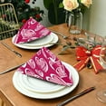 thumbnail image 3 of Dreamtimes Valentine's Day Love Heart Cloth Napkins Set of 1, Oversized Washable Reusable Polyester Dinner Table Napkins for Family, Restaurant, Party Decor, 20"x 20", 3 of 7