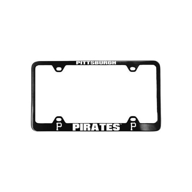 Fremont Die 2324561923 Pittsburgh Pirates Laser Cut License Plate Frame, Black