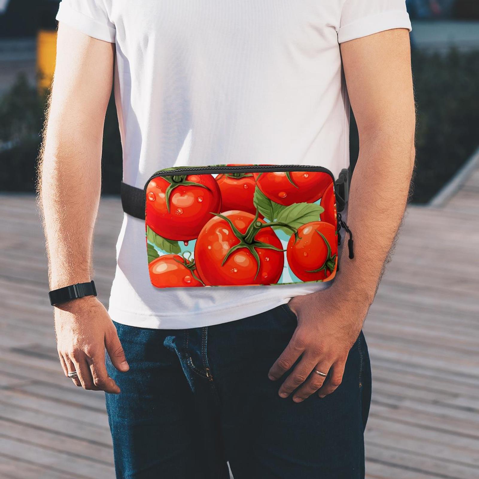 Tomatoes Lightweight Adjustable Sling Bag with Extension Strap - Unisex Fanny Pack Waist Packs