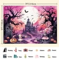 thumbnail image 2 of Telón de fondo fotográfico LDWLYW para Halloween, rosa y negro, 210 x 150 cm, poliéster, 2 of 7