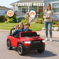 thumbnail image 3 of Ram 24V Ride on Car 2 Seater, Ram 1500 RHO Battery Powered Electric Car with Remote Control, Powered Ride on Toy with 4 Wheelers for Kids Toddlers 3-8 Boys Girls, Bluetooth & Trunk, Red, 3 of 8