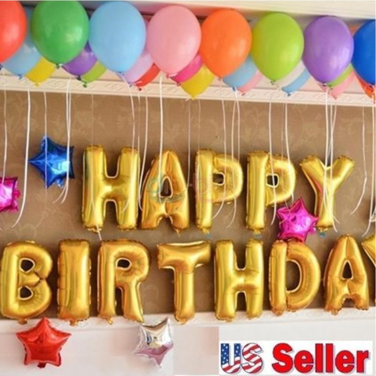 13Pcs 16'' "HAPPY BIRTHDAY" Letters Foil Balloons For Birthday Party Decoration 
