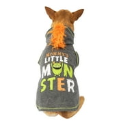 Way To Celebrate Dog Hoodie, Gray Mommy's Lil Monster, (Small)