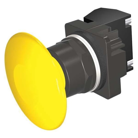 Siemens MushrmHeadPushButton,NonIllum,Yellow,1NO 52BM9V4K