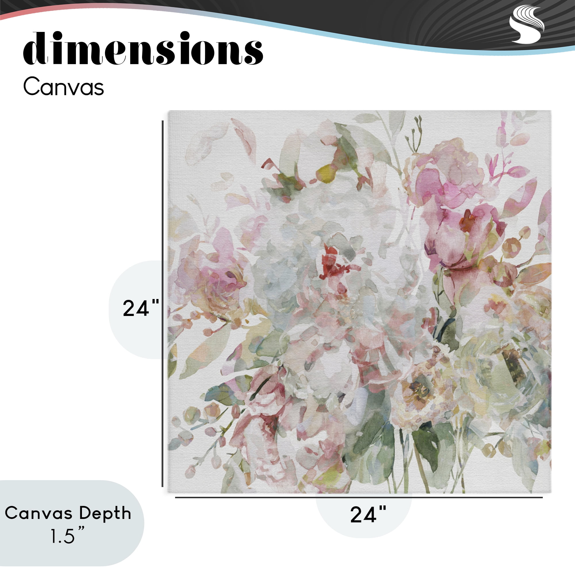 Stupell Industries Romantic Pastel Blossoms Canvas Wall Art, design by Carol Robinson