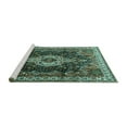 thumbnail image 2 of Ahgly Company Machine Washable Indoor Rectangle Persian Turquoise Blue Traditional Area Rugs, 4' x 6', 2 of 4