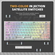 XINMENG X75 Hot Swappable Wired Mechanical Keyboard with Keycap & Switch Puller, White