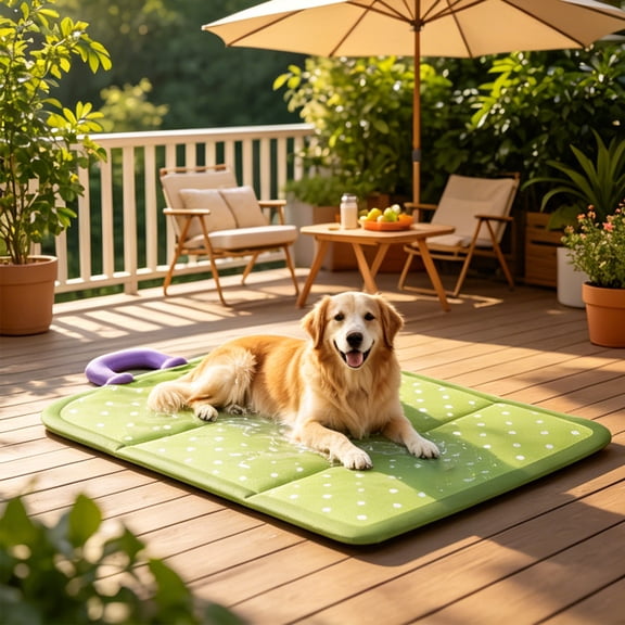 Cififendec Cooling Pet Sleeping Mat, 32.28"×24.41", Breathable Heat Dissipation Ice Pad for Pet Summer Temperature Relief, Indoor Kennel Sofa Floor Rest Cushion