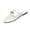White_019, variant on Women’s Stylish Mesh Mule Slides, Open-Back Pointed Toe Shoes with Gold Accent for Office, Brunch, and All-Day Summer Wear Brown 6.5（EU-37）