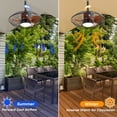 thumbnail image 4 of 20 Inch Downrod Mount Ceiling Fan LED 18W 3CCT 5 ABS Blades DC Motor with Hanging and Hook for Outside Patios Pergola, 4 of 10