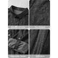 thumbnail image 7 of EMMIOL Women's Oversized 100% Cotton Denim Shirt Long Sleeve Button-Down Blouse with Pockets Casual Western Style, 7 of 7