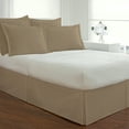 thumbnail image 2 of Fresh Ideas Bedding Tailored Bed Skirt, Classic 14” Drop Length, Pleated Styling, Queen, Mocha, 2 of 7