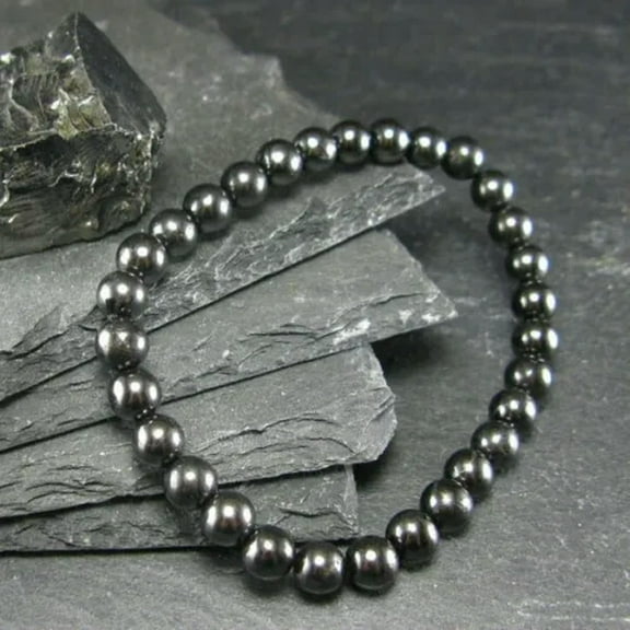 EOEMY Titanium Steel Magnetic Bracelet Lymph Drainage Detox Therapy Health Bracelet-8mm Magnetic Hematite Bead