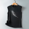 thumbnail image 2 of Gibobby Mujeres Verano Sin Mangas Cuello Redondo Pluma Impresión Tank Tops Casual Camisetas Blusa Top(Negro,XG), 2 of 3