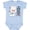 Baby Blue, variant on My Great Aunt Loves Me- cute and happy llama Boys or Girls Baby Bodysuit
