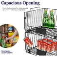 thumbnail image 5 of 4 Pack XXL Kitchen Storage Baskets, Stackable Wire Baskets for Pantry, Fruits & Veggies, Organize Cabinet Space, 5 of 5
