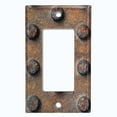 thumbnail image 6 of Metal Light Switch Plate Outlet Cover Image of Rusted Crosshatch MET004, 6 of 14