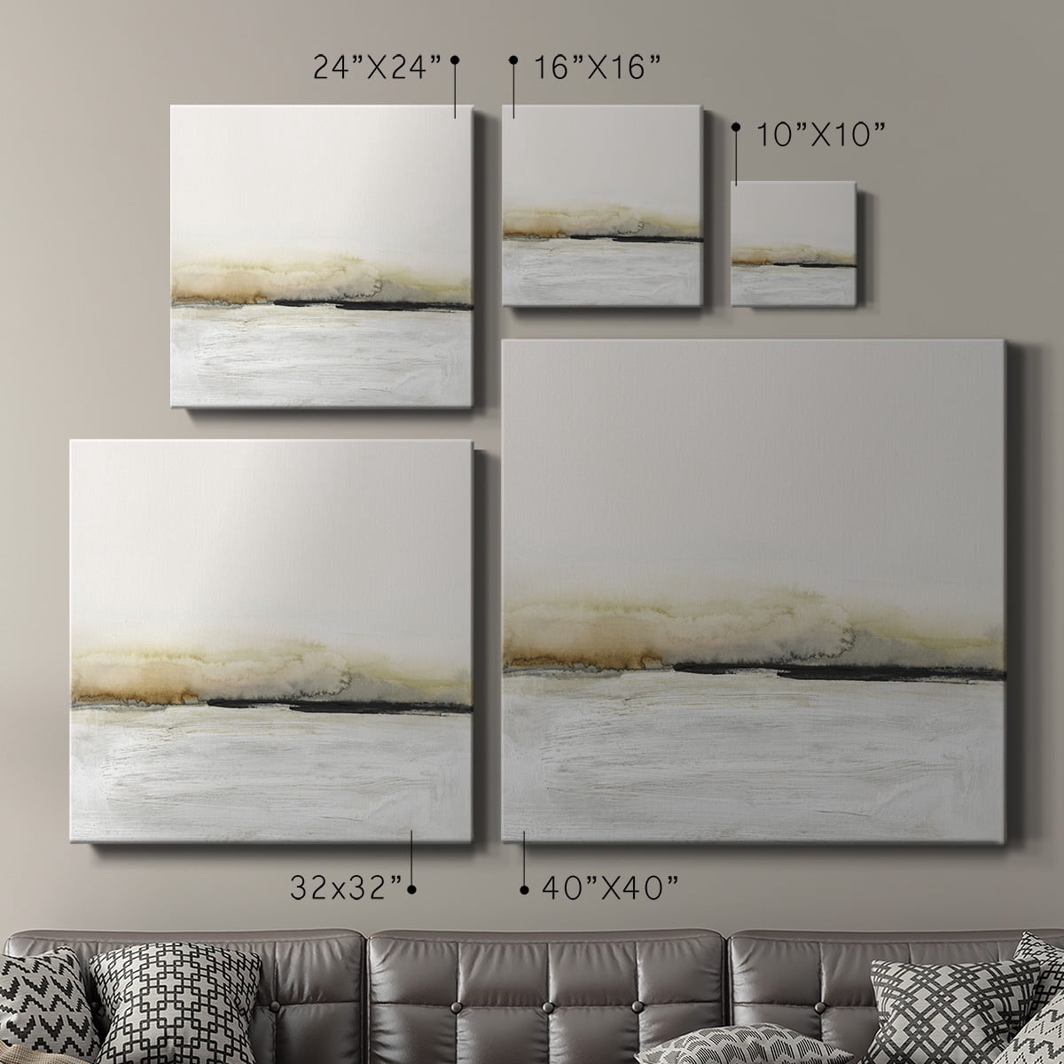 Wexford Home Floating Cinder II-Premium Gallery Wrapped Canvas, 16" x 16" - Ready to Hang