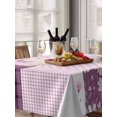 thumbnail image 6 of Boho Purple Flowers Table Cloth, Waterproof Tablecloth for Rectangle Tables, Spring Floral Botanical Patchwork Vintage Reusable Washable Fabric Table Cover for Restaurant Kitchen Dining 60"x84", 6 of 9