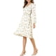 thumbnail image 5 of INSPIRAR CHIC Vestido Midi de Manga Larga con Estampado Floral y Escote en V XL Blanco, 5 of 6