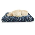 thumbnail image 1 of Bohemian Pet Bed, Pattern as Folkloric Geometric Textures with Shades of Blue Print, Chew Resistant Pad for Dogs and Cats Cushion with Removable Cover, 24" x 39", Multicolor, by Ambesonne, 1 of 4
