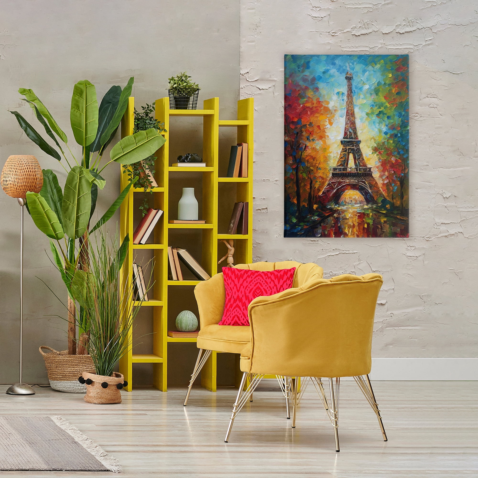 Stupell Industries Colorful Reflection at Eiffel Tower Canvas Wall Art, design by Creative Studio