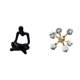 thumbnail image 1 of Estatua de pensador con forma de esfera burbuja abstracta creativa. Figura decorativa moderna para mesa, escritorio, oficina o estantería., 1 of 8