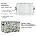 thumbnail image 2 of Yayeee Canvas Storage Basket with Handles for Shelves Fabric Bins Closet Organizer, Blue Floral Pattern, 2 of 8
