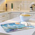 thumbnail image 6 of Yayeee Dish Drying Mat for Kitchen Counter 18"x24" Microfiber Absorbent Pad, Crystal Ocean, 6 of 7