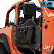 EAG Pocket Tubular Door Black with Mirror Fit for 18-20 Wrangler JL 2 Door