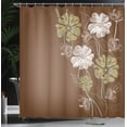 thumbnail image 3 of Ambesonne Art Shower Curtain, Fantasy Bridal Garden Spring, 69"Wx70"L, Redbrown White, 3 of 4