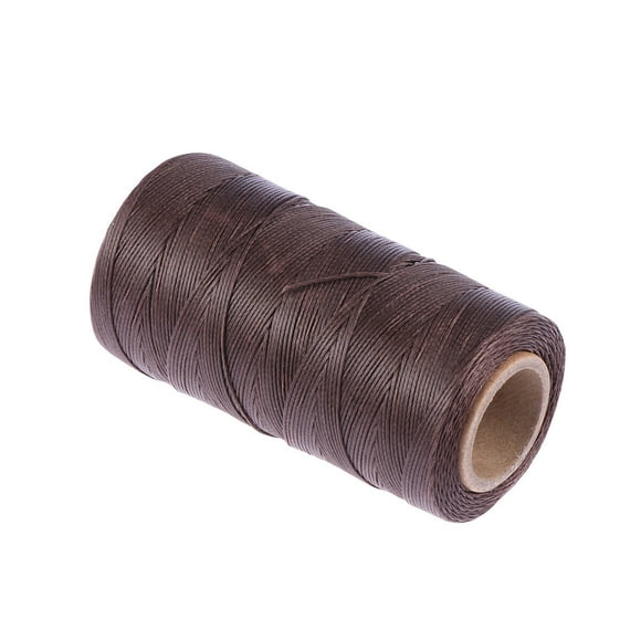Miangastore 150D 0.8mm Leather Sewing Wax Thread Hand Stitching Cord Craft DIY Leather Tools Sewing Craft Leather Special Flat Waxed line(260m/Light Coffee)