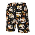 thumbnail image 5 of Kdxio Cat Skulls and Flowers Pattern Mens Casual Shorts - Drawstring Summer Beach Sports Shorts for Men, 5 of 9