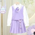 thumbnail image 1 of Sanrios-Chaqueta de béisbol informal para niños, conjunto de uniforme de estilo Kawaii, falda JK, Kuromi My Melody, Cinnamoroll, 1 of 5
