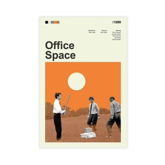 Office Space Movie Poster, Modern Vintage Movie Posters Canvas Poster Bedroom Room Decor