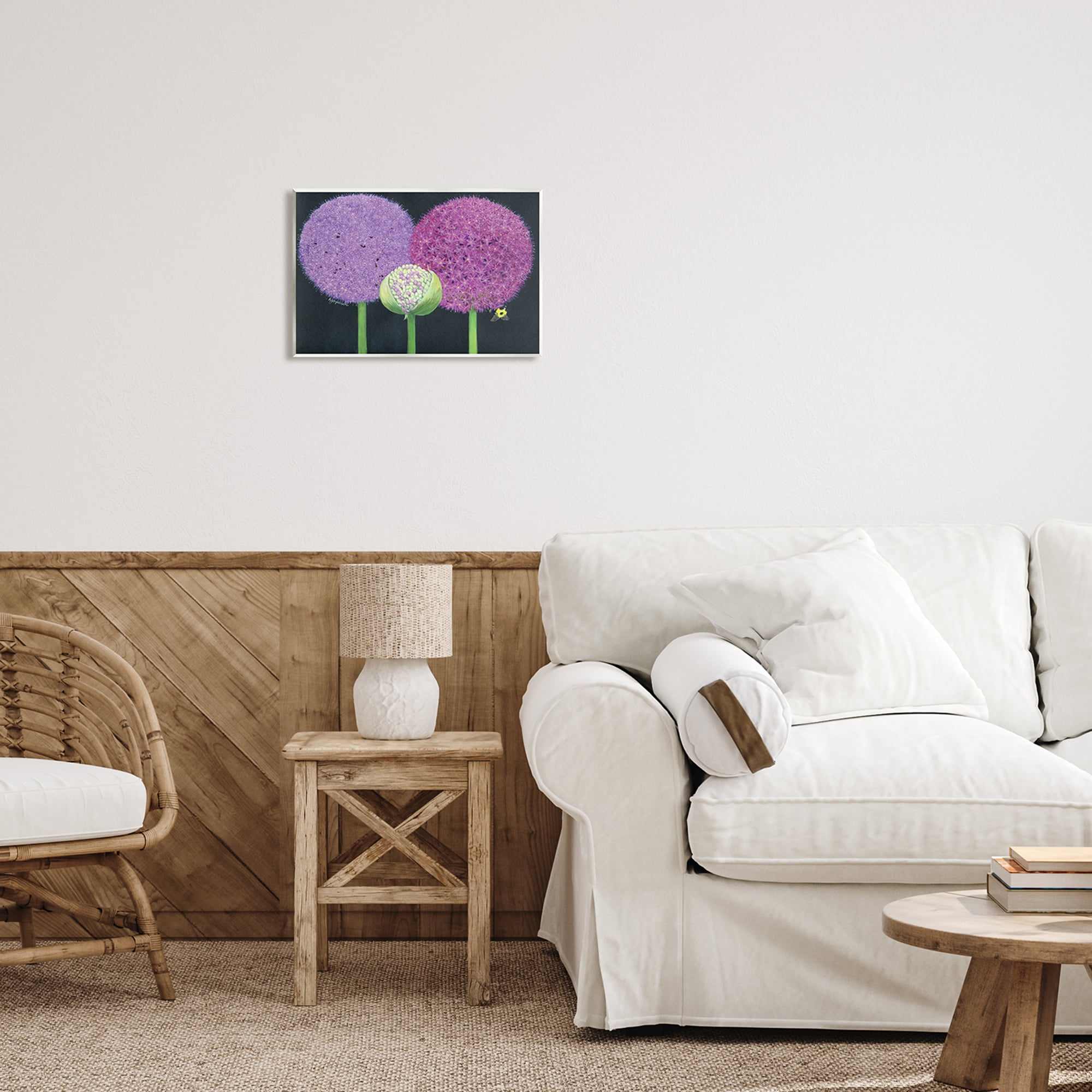Stupell Industries Vintage Allium Plants Botanical & Floral Painting Unframed Art Print Wall Art, 15 x 10
