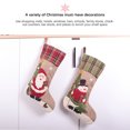 thumbnail image 3 of Moyic Medias de Navidad rojo verde rejilla muñeco de nieve calcetines soporte árbol de Navidad bolsa de regalo colgante gran capacidad hogar chimenea Kits de decoración para fiestas Papá Noel Moyic HA070028-01B, 3 of 6