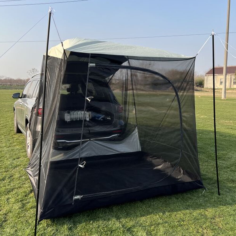 Kadahis Car Awning Sun Shelter Camping SUV Rear Tent, Portable Waterproof Roof Top Tent Car Canopy for SUV Minivan Hatchback Camping Outdoor Travel