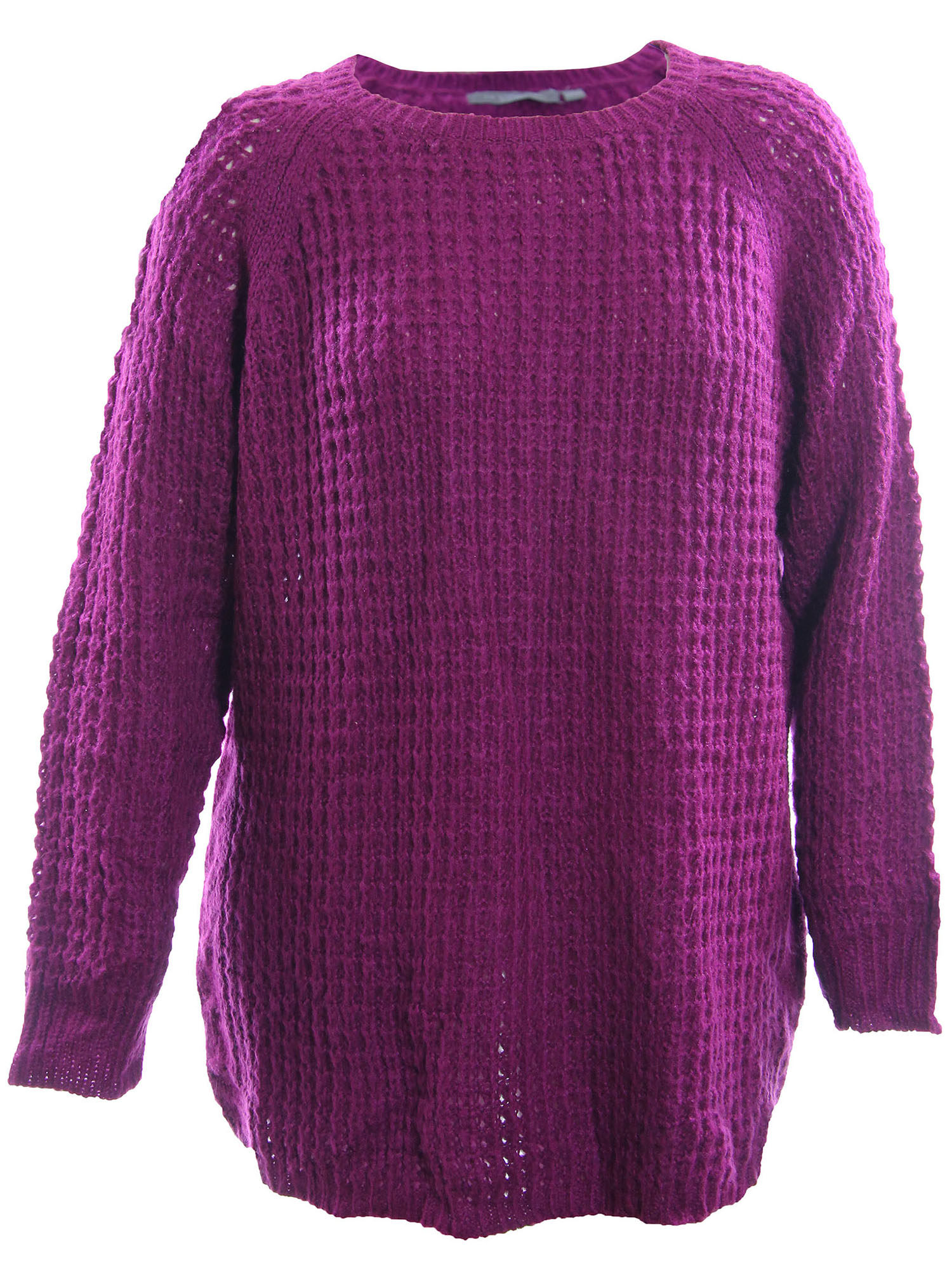 NY Collection Women's Plus Size Long Sleeve Open Weave Sweater 2x