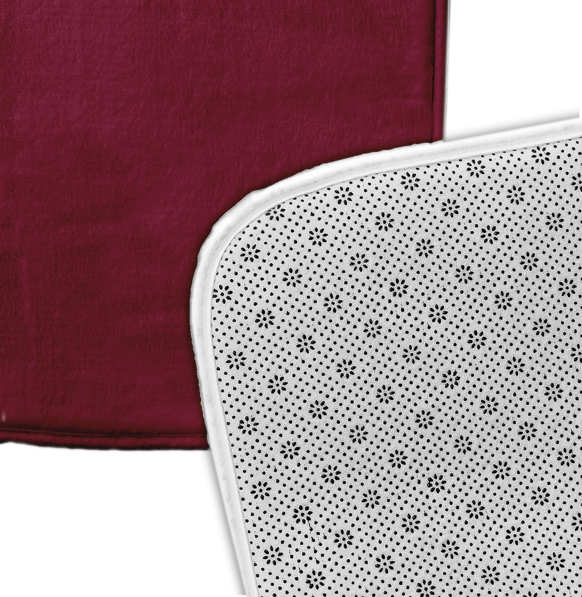 Simply Daisy 34" x 21" Plush Microfiber Dark Red Football Bath Mat