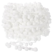 Uxcell 10 Yards Pom Pom Ball Fringe Trim Ribbon Sewing Trim DIY Crafts, 15mm White