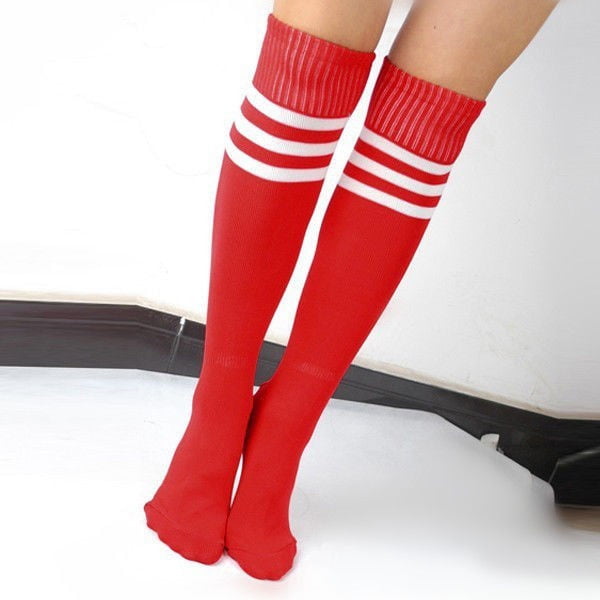 Striped Red/Pink Knee High Socks