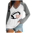 thumbnail image 1 of TSADFHJI Hauts pour Femmes Automne Chandails en Molleton Légers Décontractés à Col Rond Manches Longues Imprimé Graphique T-Shirt TTG Gris, 1 of 4