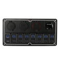 thumbnail image 2 of Gang Rocker Switch Panel,8 Gang Rocker Switch Gang Boat Rocker Switch Panel Car Waterproof Switch Panel Professionally Tested, 2 of 9