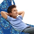 thumbnail image 1 of Cartoon Lounger Chair Bag, Funny Rainbow Clouds Pastel Rain Shower Joyful Kawaii, High Capacity Storage with Handle Container, Lounger Size, Persian Blue Red, by Ambesonne, 1 of 5