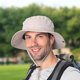 thumbnail image 2 of Sombrero de verano para hombre, para acampar, senderismo, caza, secado rápido, sombrero con solapa para mujer, gorras de pesca en la playa al aire libre, gorra de sol Anti-UV de ala ancha yaoshenbao CONDUJO, 2 of 2
